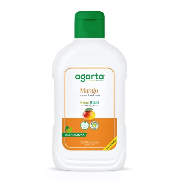 Agarta Doğal Sıvı Sabun Mango 1500 ml, 6 Adet