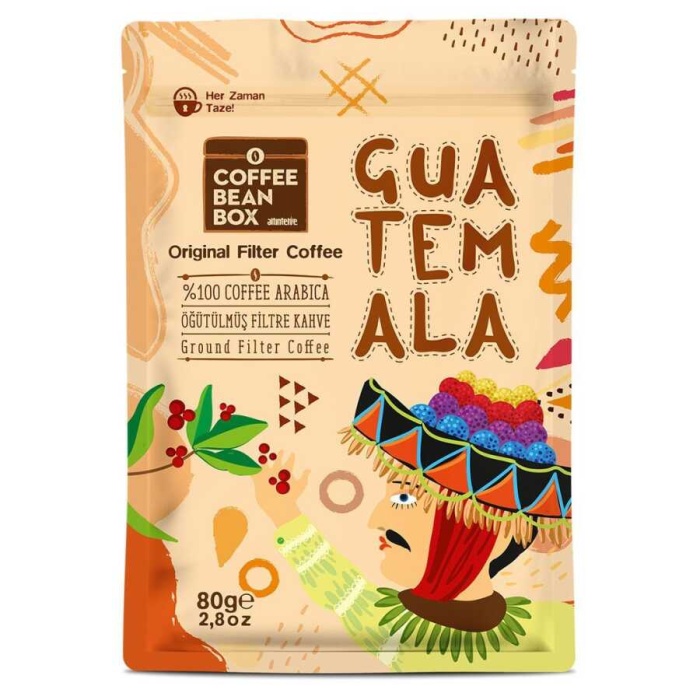 Filtre Kahve Guatemala Öğütülmüş Kahve 80 Gr 10 Paket