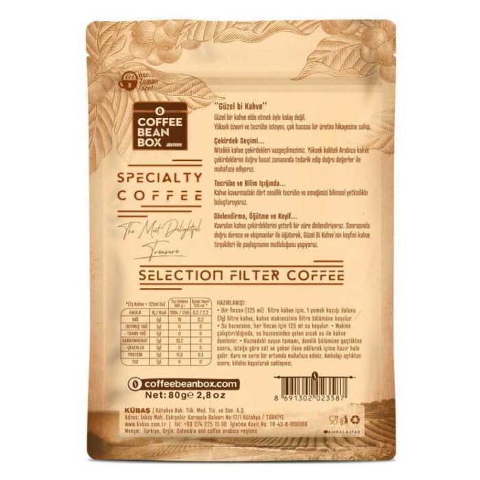 Filtre Kahve Selection Öğütülmüş Kahve 80 Gr