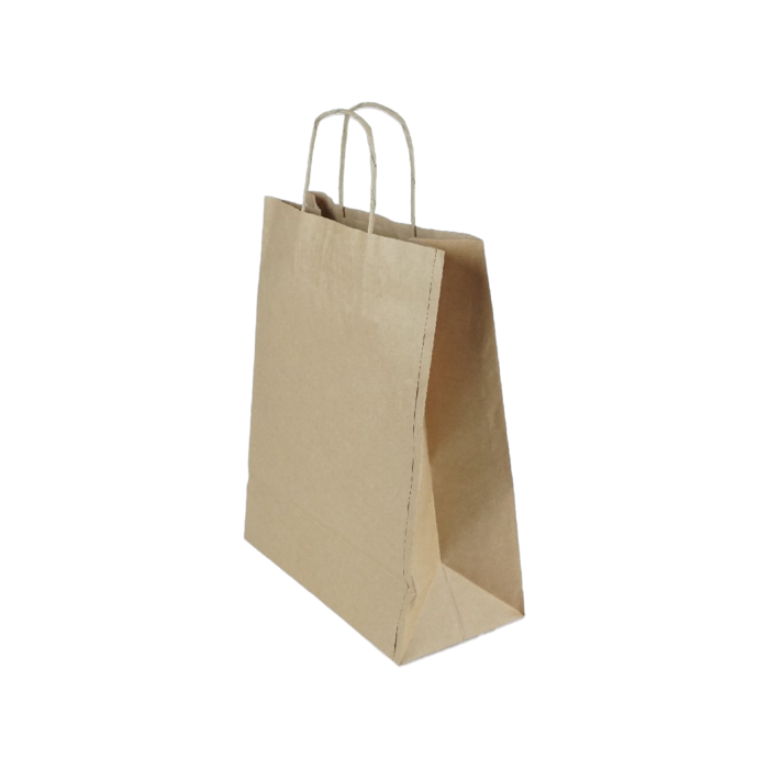 Premium Burgu Saplı Kraft Çanta, 32x40x12cm Boyutlarında, 10 Adet