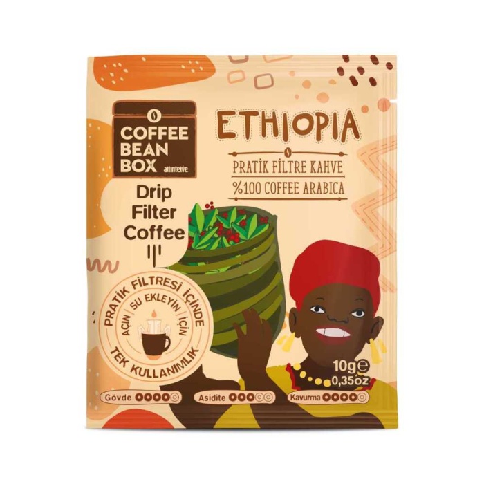 Filtre Kahve Ethiopia Pratik Kahve 10 Gr 10 lu 3 Kutu