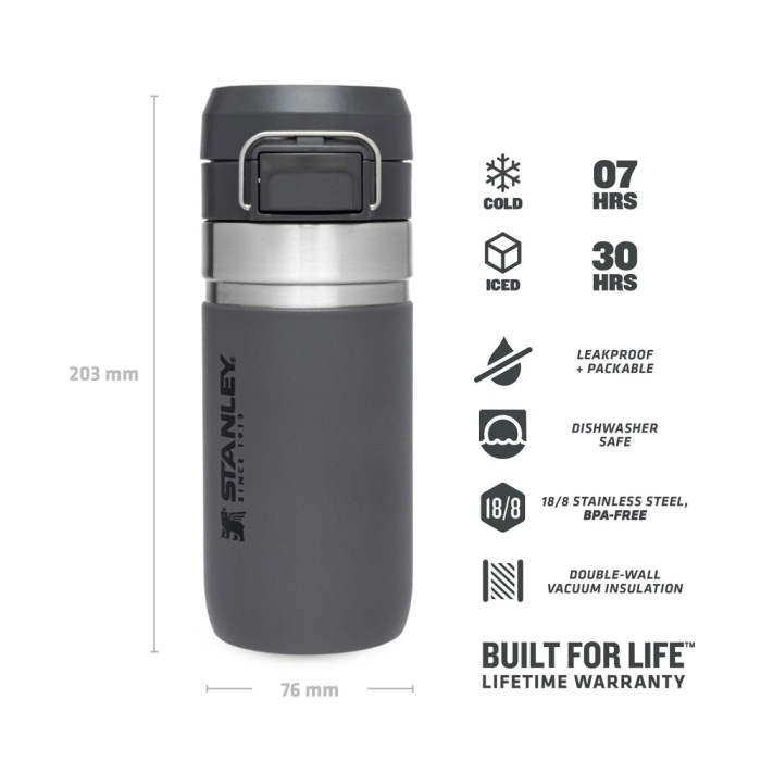 Stanley The Quick-Flip Water Bottle .47L / 16oz Charcoal