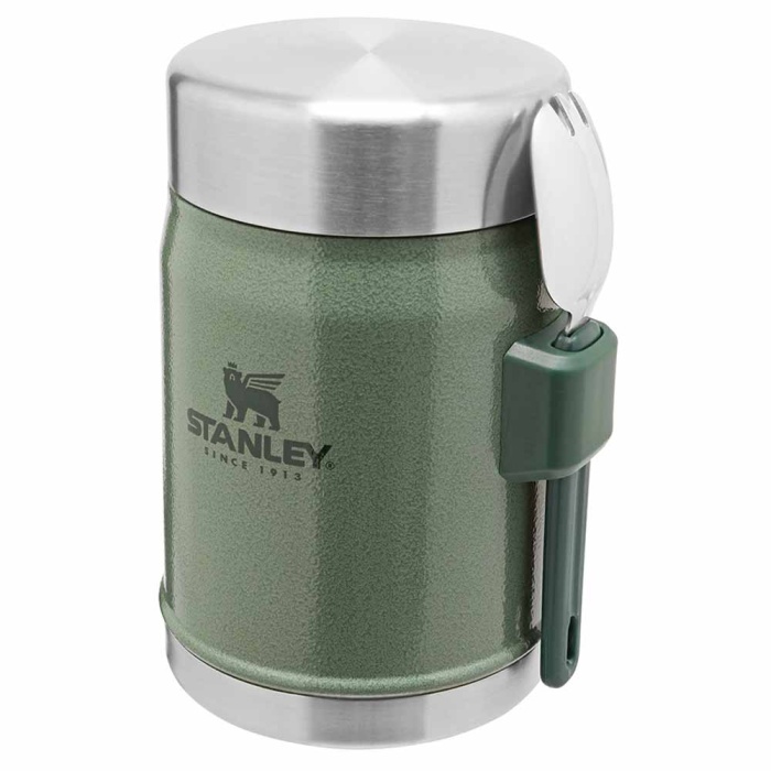 Stanley Yemek Termosu The Legendary Food Jar + Spork .4L / 14oz Hammertone Green