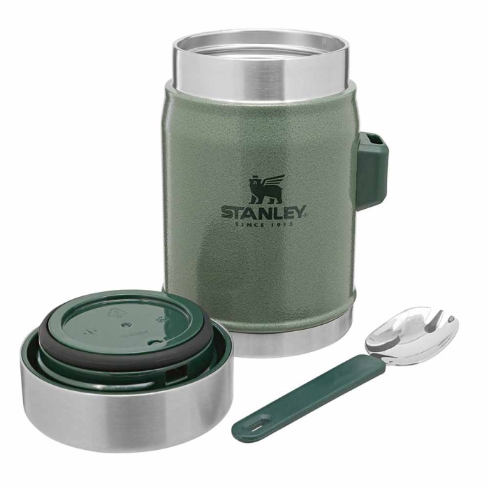 Stanley Yemek Termosu The Legendary Food Jar + Spork .4L / 14oz Hammertone Green