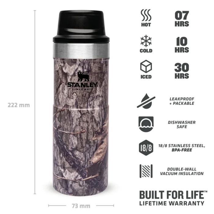 Stanley Termos The Trigger-Action Travel Mug 0.47L / 16oz Country DNA Mossy Oak