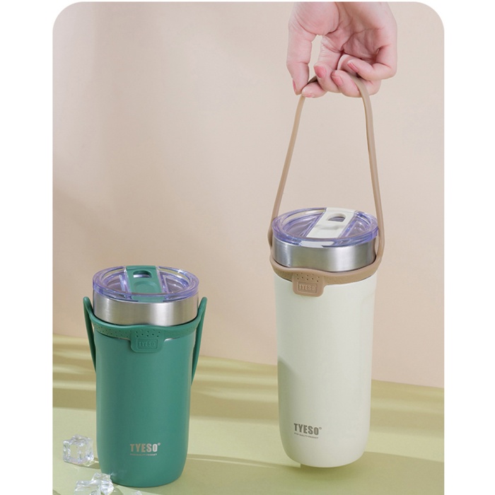 Tyeso SoulMate Tumbler Vakumlu Paslanmaz Çelik Silikon Askı 710 ML Beyaz