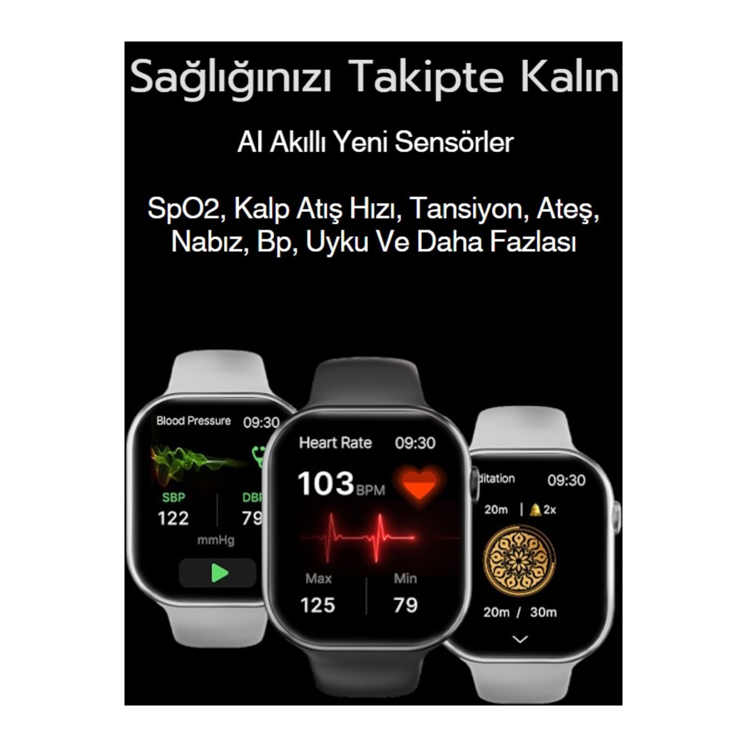 Watch S 10  Pro Max 45mm GRİ Akıllı Saat - 7 Kordonlu Arama Yapabilen, iPhone, Huawei, Uyumlu 8,9