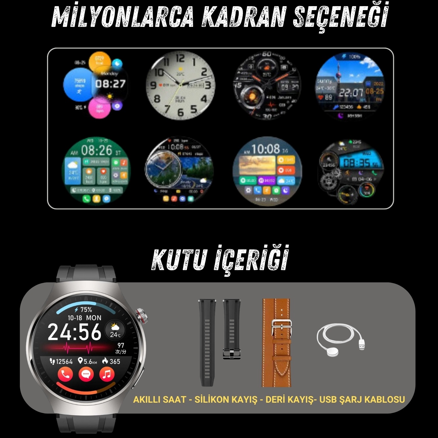 2025 HK8 Hero Akıllı Saat - AMOLED Ekranlı, Sesli Arama Özelliği, Huawei iPhone Uyumlu Watch 8-9-10