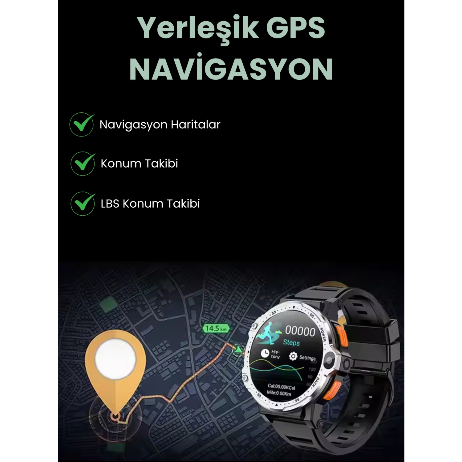 Watch PG 4G LTE Yuvarlak Akıllı Saat 16GB SIM Kartlı Kameralı WiFi Çocuk Huawei iPhone Uyumlu 8 9 10