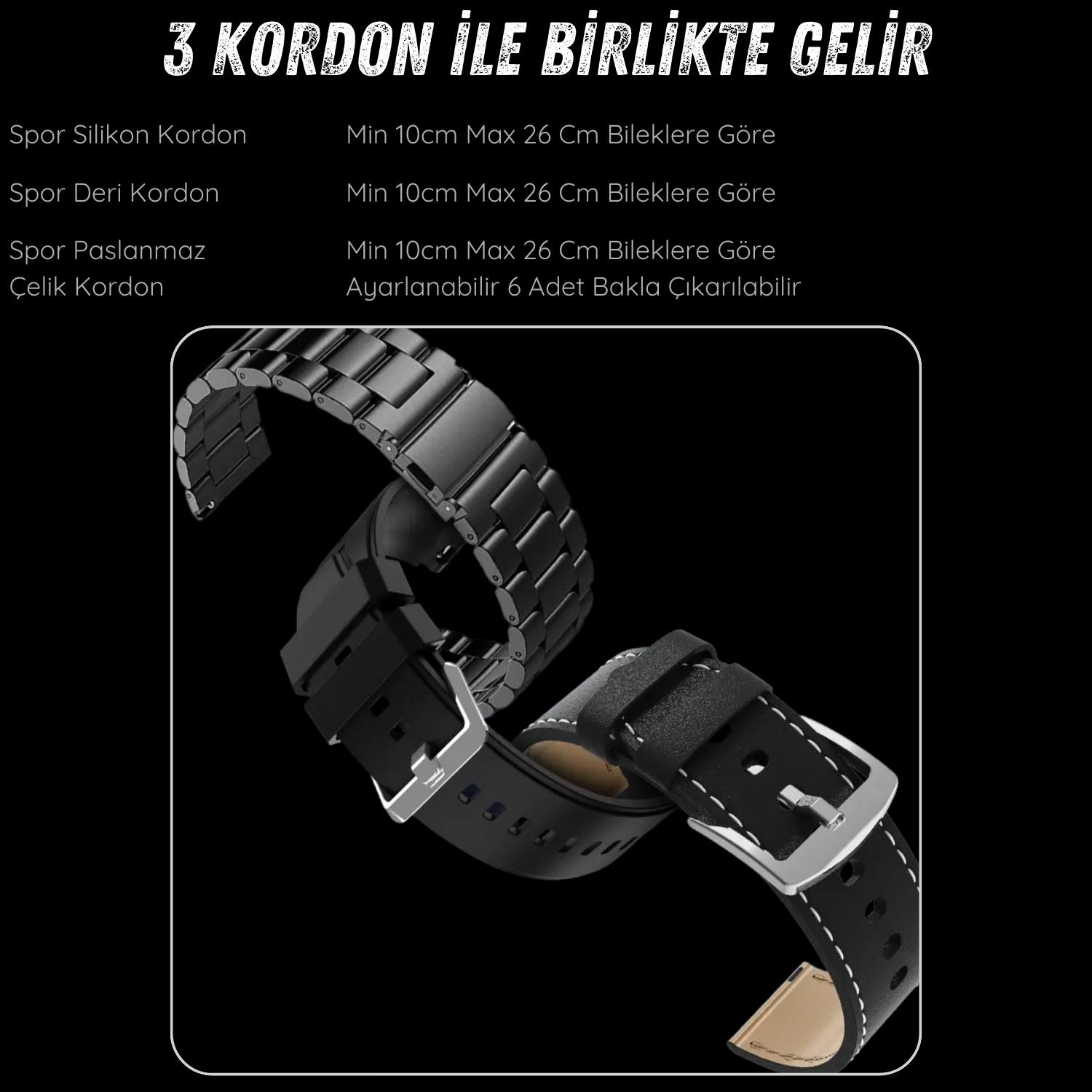 Yeni Spor Watch GT3 MAX Gümüş Akıllı Saat 1.45 İnç 46mm NFC/Sesli Arama Huawei iPhone Uyumlu 8,9,10