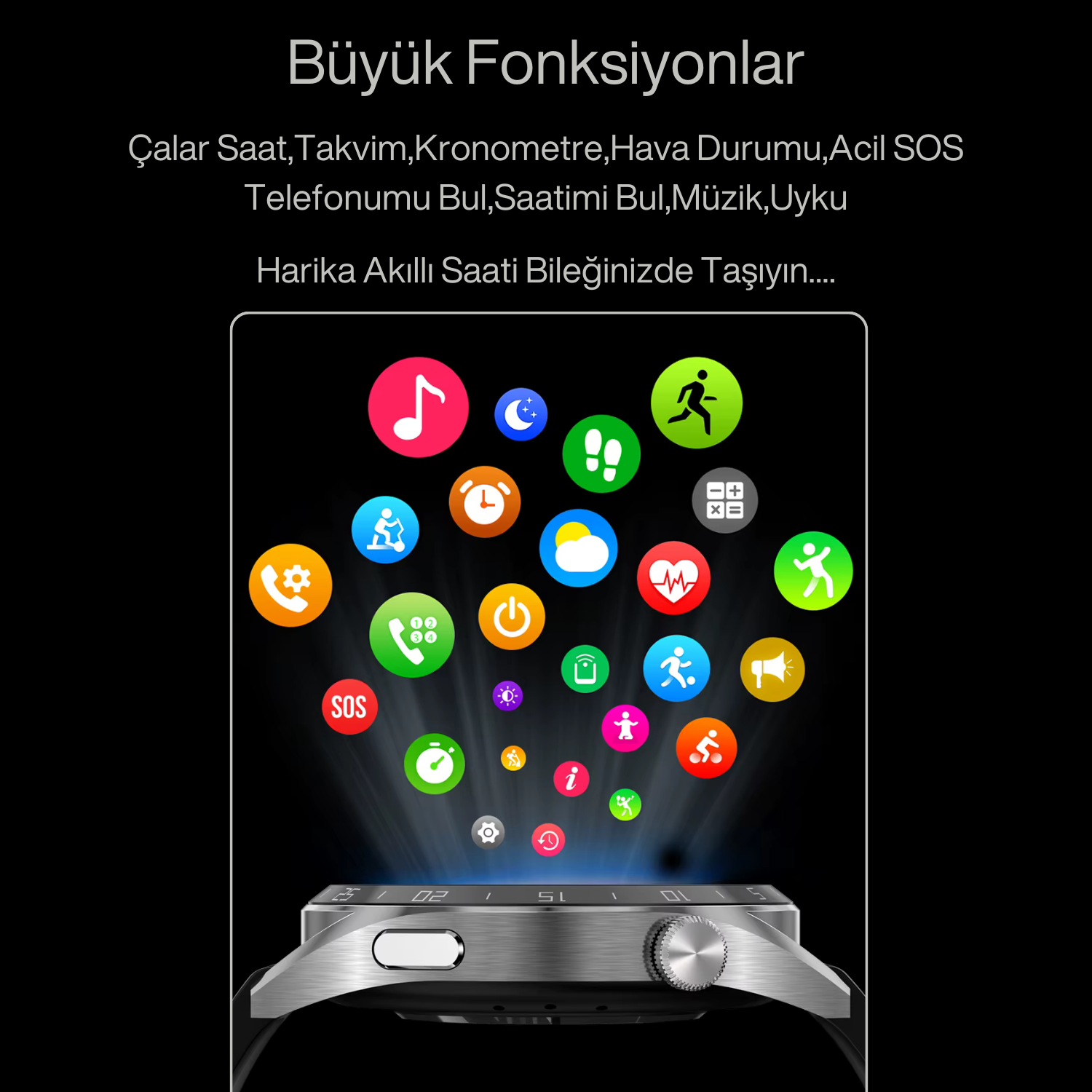 Watch GT3 PRO Erkek Akıllı Saat, Klasik AMOLED Sesli Görüşme,NFC Android iPhone Huawei Uyumlu 8,9,10