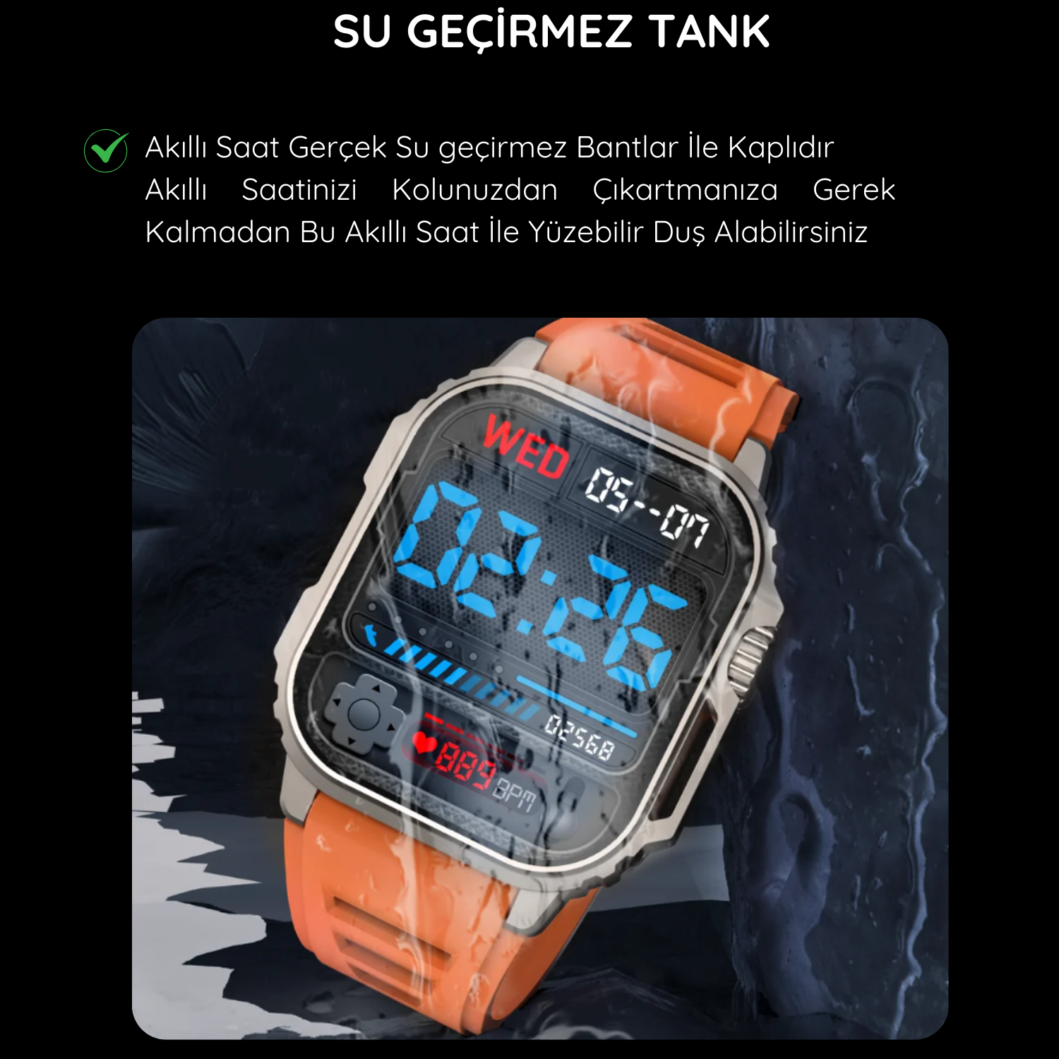 Watch Ultra TW11 Gümüş AMOLED Ekranlı Akıllı Saat, Su Geçirmez GPS NFC iPhone & Huawei Uyumlu 8,9,10