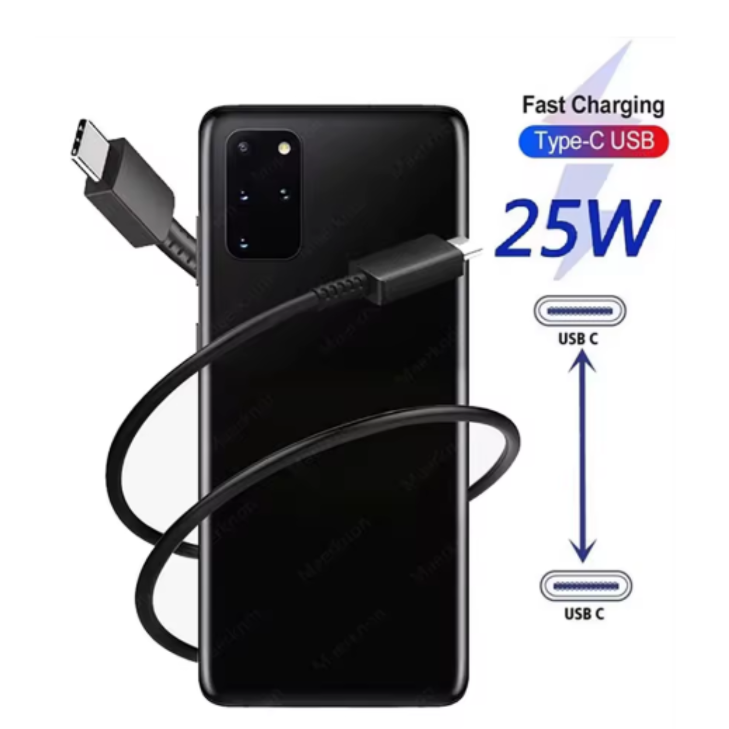 25W PD Hızlı Şarj Cihazı Type-C Adaptör,Kablo Seti - Samsung Galaxy Uyumlu S 21,22,ULTRA NOTE A Seri