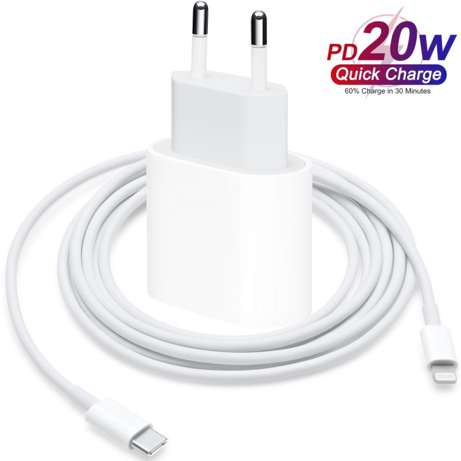 20W PD Hızlı Şarj Cihazı Tüm Serilerle Uyumlu Şarj Aleti Kablo Adaptör iPhone 11/12/13/14/Pro Max