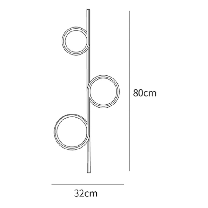 Santa Ana / Aplik / 80x25 cm / 3 Renk Işık / Antrasit Gövde / 3 Yıl Garanti