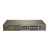 IP-COM F1118P-16-150W 16 PORT 10/100 + 2XRJ45/1X1GB SFP COMBO 150W POE RACKMOUNT SWITCH