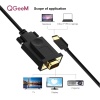 Qgeem QG-UA17 1.8m USB Type-C to Erkek VGA Kablo