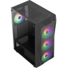 Aerocool AE-FLC-600W 4x120mm FRGB USB 3.0 Micro ATX-Mini ITX Siyah Kasa