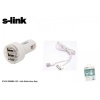 S-link IP-816 2000ma 12v Usb Kablo Araçtan Şarj Cihazı