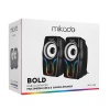 Mikado MD-S25 BOLD 2.0 Multimedia 3W-2 Siyah 6 Renk Modu ile USB RGB Işıklı Speaker