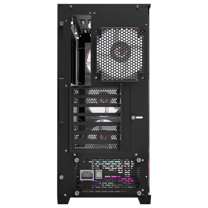 RAMPAGE VOYAGER 750W 80+ BRONZE SİYAH 4*RGB AUTO FAN ATX MIDI TOWER GAMING OYUNCU KASASI