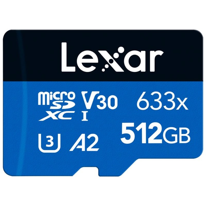 512GB LEXAR NLSDMI512BB633A 633X HIGH-PERFORMANCE MICROSDXC UHS-I C10 HAFIZA KARTI