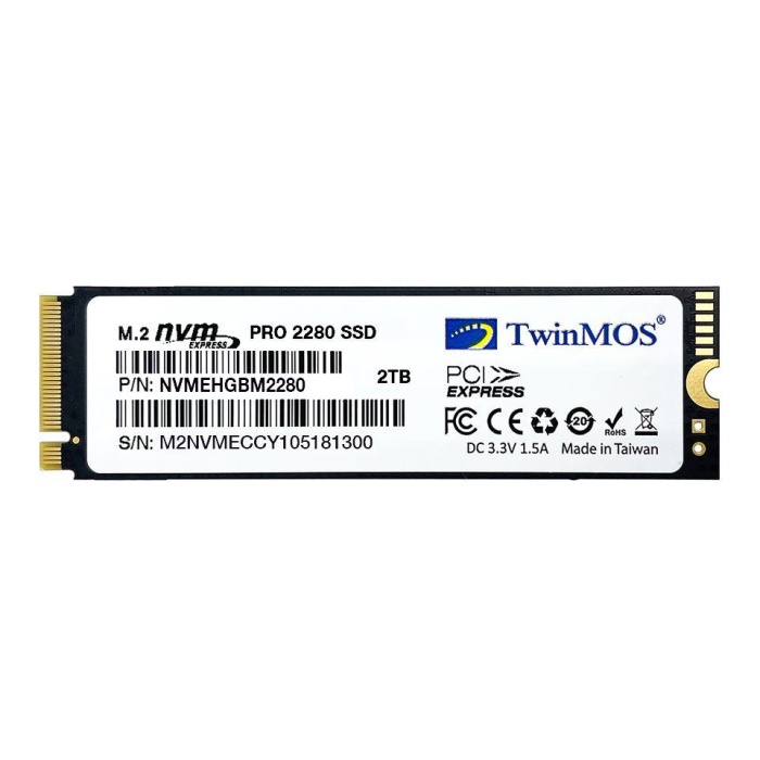 2 TB TWINMOS M.2 PCIE NVME PRO 3500/3080 NVMEHGBM2280