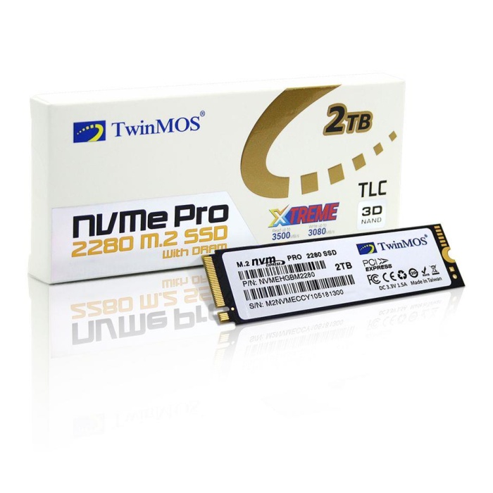 2 TB TWINMOS M.2 PCIE NVME PRO 3500/3080 NVMEHGBM2280