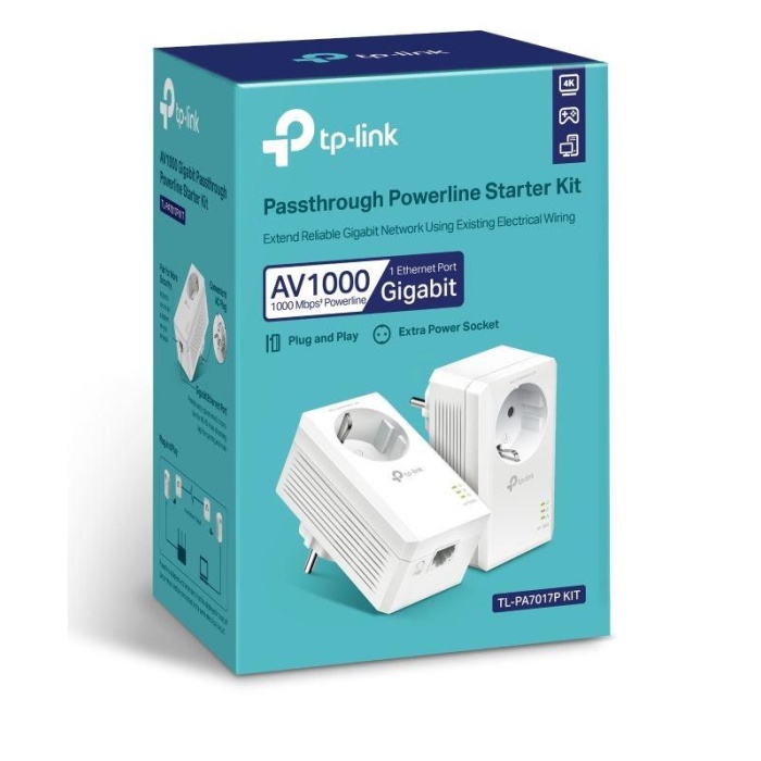 TP-LINK TL-PA7017P KIT AV1000 GIGABIT POWERLINE GENISLETICI