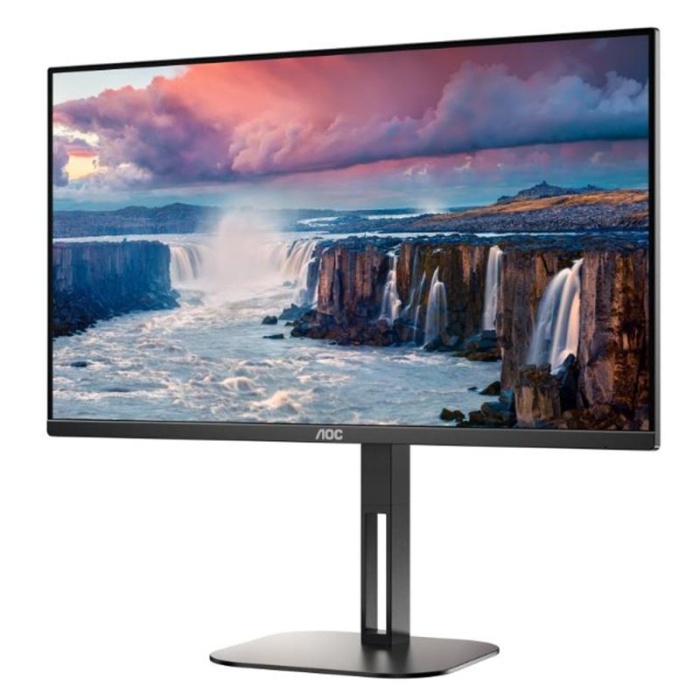 23.8 AOC 24V5C/BK IPS 4MS 75MHZ 1XHDMI 1XDP USB TYPE-C FHD 1920X1080 HOPARLÖR FREESYNC FLICKER-FREE PIVOT VESA SİYAH