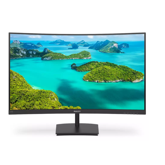 27 PHILIPS 271E1SCA/00 4MS 75MHZ 1XVGA 1XHDMI FHD 1920X1080 HOPARLÖR FREESYNC FLICKER-FREE CURVED VESA SİYAH