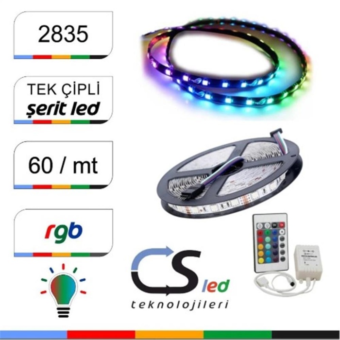 Blue Led-2835 Şerit Led RGB Animasyonlu