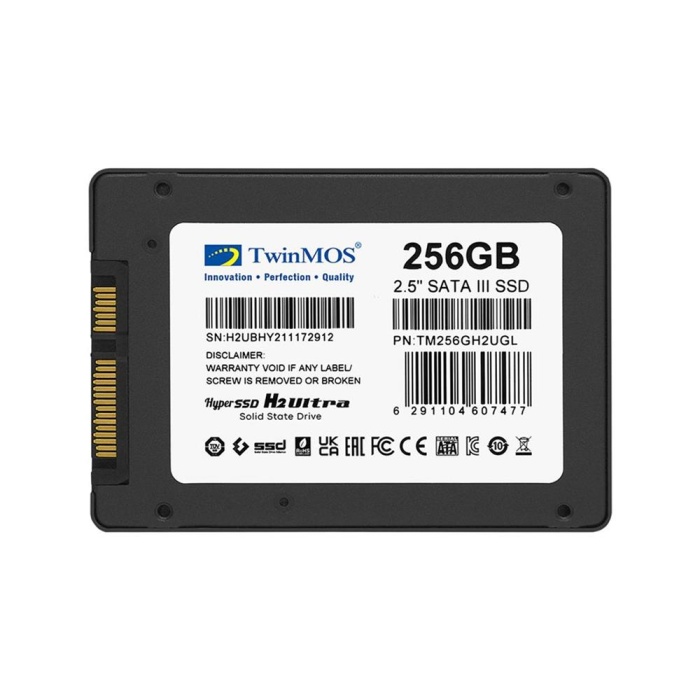 TwinMOS 256GB 2.5 Sata3 SSD (580MB-550MB-S) Tlc 3dnand Grey (TM256GH2UGL) Ssd Disk