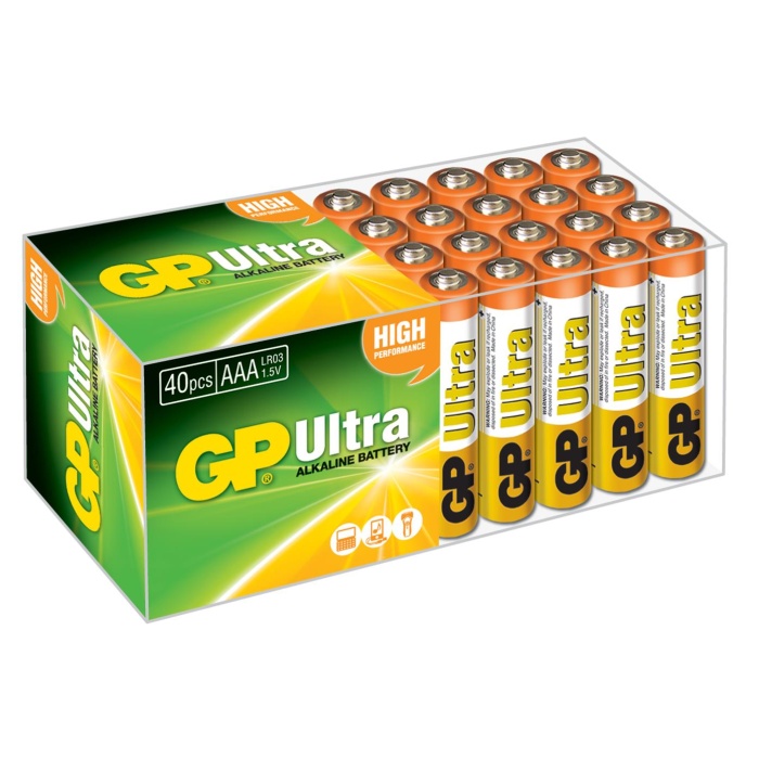 Gp LR03 AAA Boy Ultra Alkalin İnce Kalem Pil 40lı Paket GP24AUT-2B40