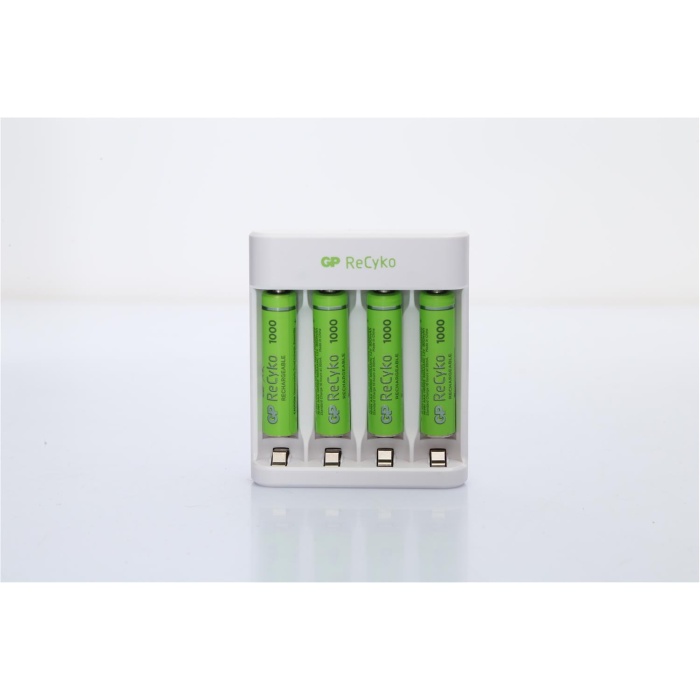 GP E411 Usb Şarj Cihaz + 4 Adet AAA 950 mAh Şarjlı İnce Kalem Pil