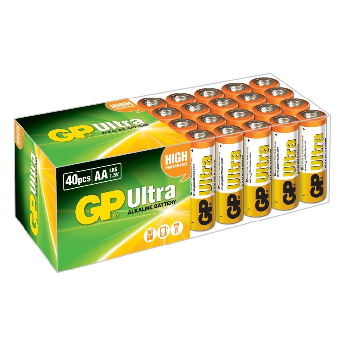 Gp LR6 AA Boy Ultra Alkalin Kalem Pil 40lı Paket GP15AU-2B40