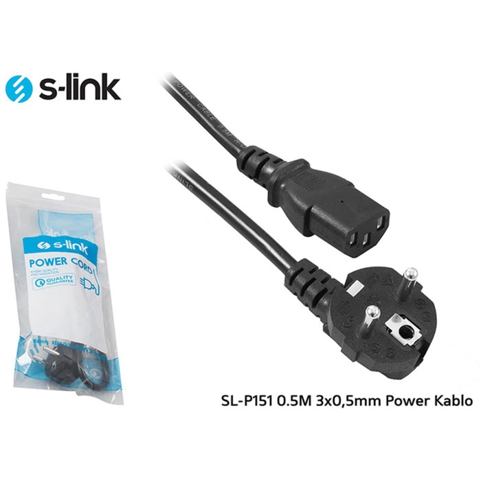 S-link SL-P151 0.5Mt 3x0,5mm Power Kablo