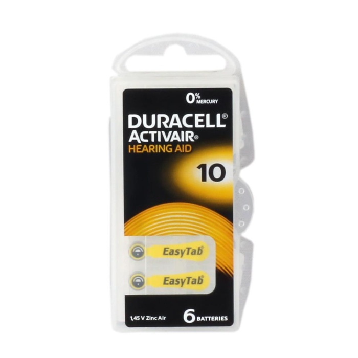 Duracell 10 Numara Düğme Kulaklık Pili İşitme Cihazı İçin 6lı Paket