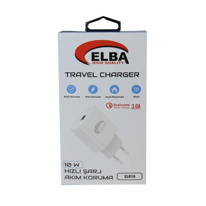 Elba Elb10 10W 3.0A Hızlı Şarj Akıllı Koruma Usb EV Şarj Kafa