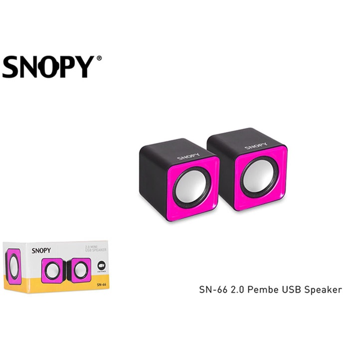 Snopy SN-66 2.0 Pembe USB Speaker