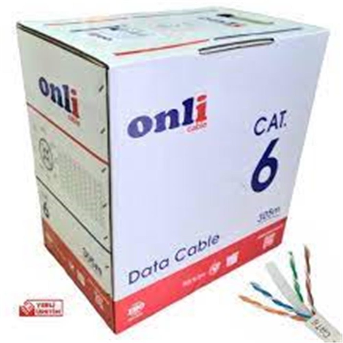 Onli U-UTP 24 AWG CCA 100 Metre Cat6 Kablo