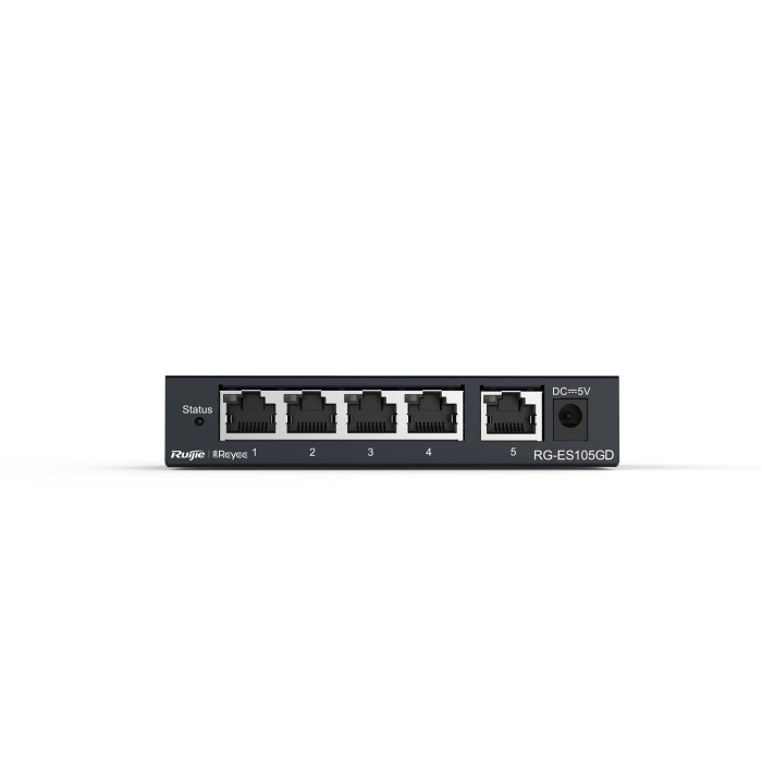 Ruijie-Reyee RG-ES105GD 5 Port 10-100-1000 Mbps Gbit Yönetilemez Switch Çelik Kasa