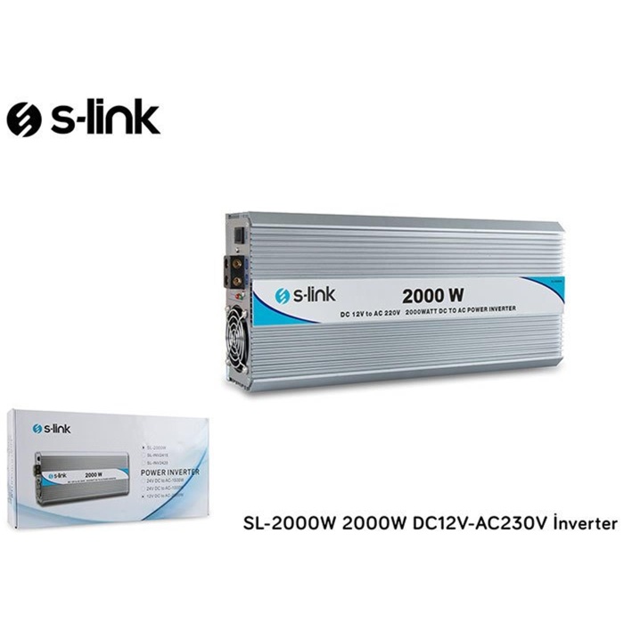 S-Link Sl-2000W 2000W Dc12v-Ac230v İnverter