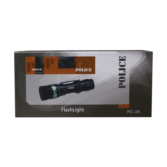 Polıce PC-25 CREE Led + Zoom El Feneri ( 3 Tane İnce Kalem Pille Çalışır)