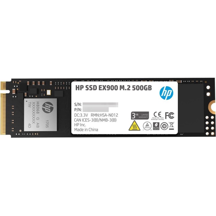 Hp 500GB EX900 M.2 PCIe 3.0 x4 NVMe 3D TLC NAND Internal 2100 MB-1500 MB 2YY44AA Ssd Harddisk