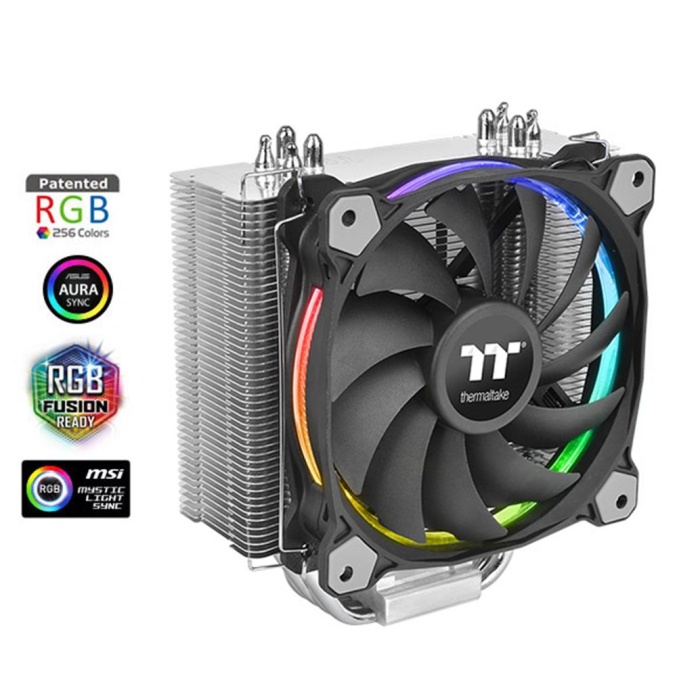 Thermaltake TH CL P052 AL12SW A Riing Silent RGB Intel-AMD Uyum,12cm Fan,4x Isı Borulu İşlemci Soğut