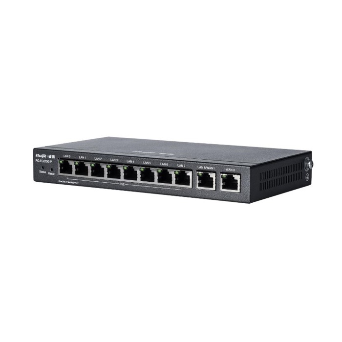 Ruijie-Reyee RG-EG210G-P 8 Port Poe+ 10-100-1000 Mbps Yönetilebilir Switch Çelik Kasa