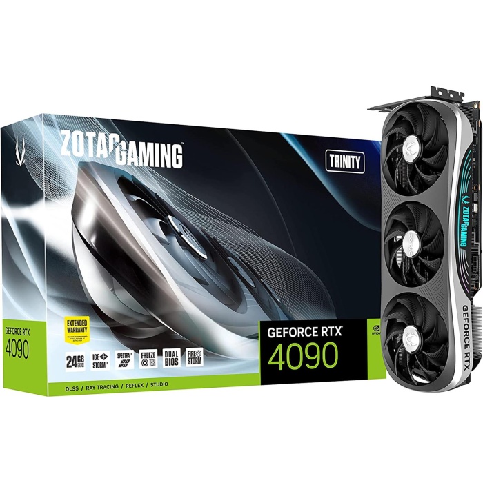 Zotac Vga Nvidia 24Gb Gddr6X Rtx4090 Trinity Zt-D40900D-10P 384Bıt-3Xdp-Hdmı-3 Fan Ekran Kartı