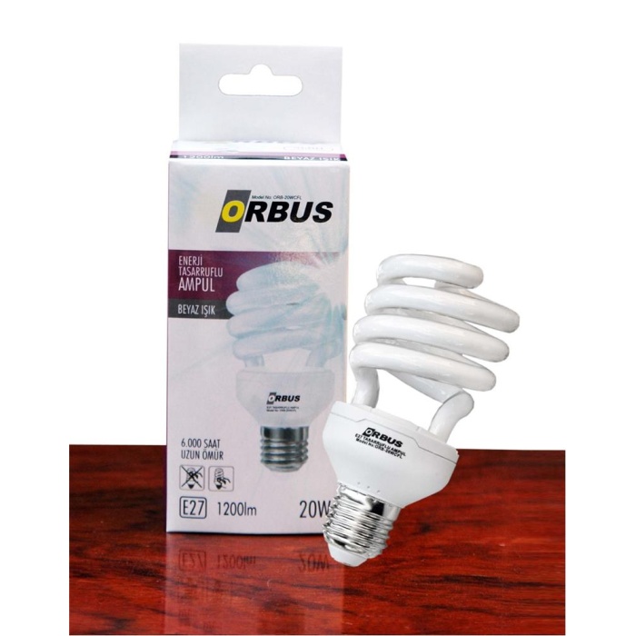 Orbus Orb-20wcfl 20w Beyaz Işık 6000 saat 1200lm Led Ampul