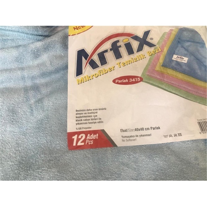 Arfix Mikrofiber Temizlik Bezi 12li 40X40 Parlak